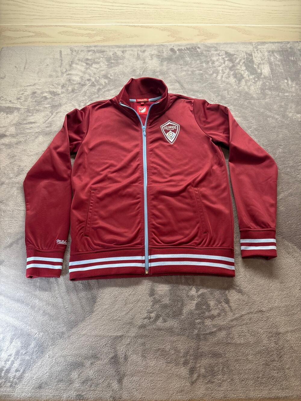 Mitchell & Ness Colorado Rapids MLS Track Jacket Red Men’s Large Full Zip